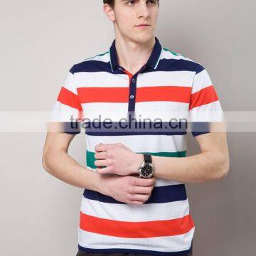 new arrival mens polo collar striped t shirt