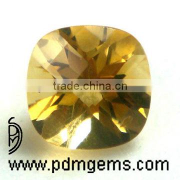 Citrine Semi Precious Gemstone Cushion Square Cut Faceted For Jewelry From Manufacturer