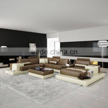 USA Cheap Red Leather Sectinal Sofa ON PROMOTION photo-4