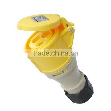 16A/100-130V~ 2P+E/4h IP44 cee industrial plug & socket /waterproof industrial plug & sockets /CEE Industrial connector