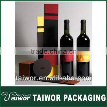 Single bottle red wine card board packaging square box from GuangZhou paper company