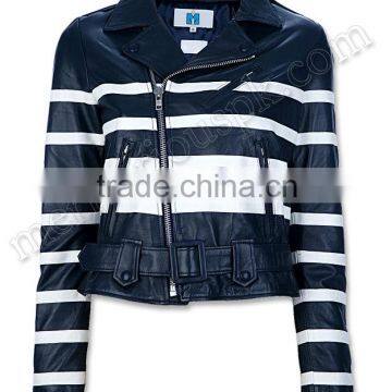 Women Blue Fashion Leather Jackets