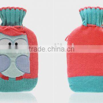 New arrival PVC hot water bottle knitted cover anti-scald hot therapy