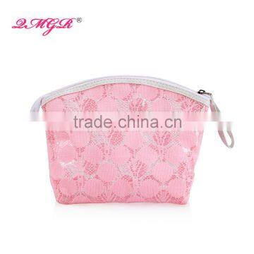 2016 lady elegent popular PVC lace cosmetic bag