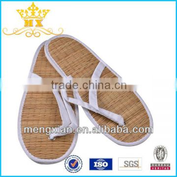 flat straw bamboo cotton hotel slippers straw slipper