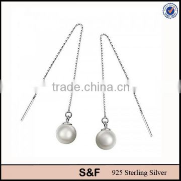 Wire earrings 925 sterling silver 925 seashell pearl earring