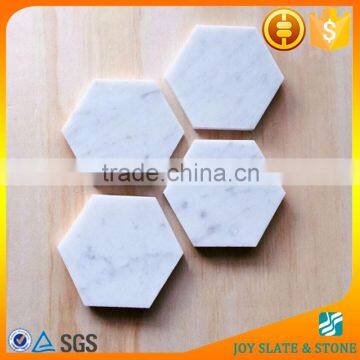 Chinese marble hexagon beach coaster/baby play mat/beverage coaster