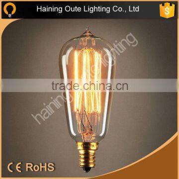 Wholesale Price Retro Vintage Edison Bulb Light E27 Incandescent Bulb A19 (PS60) Filament Bulb Edison Lamp Home Decor Lights photo-4