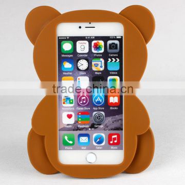 nice Bear cartoon silicone case for iphone6