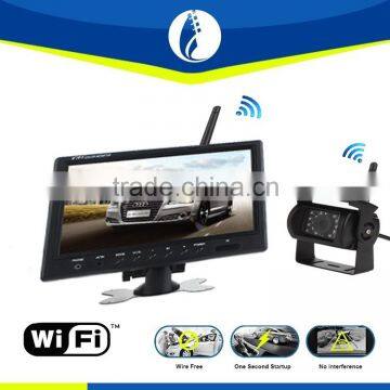 WIFI wireless 9 inch TFT LCD color2 video input car rear view monitor DVD VCR Monitor with Remote and stand