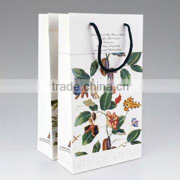 Hign End Logo Printed Paper Bag With Hot Laser Stamp