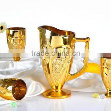 Glass drink water juice jug set