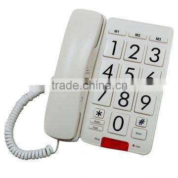 Big Button Corded Phone with Speed Keys and LED Indicator
