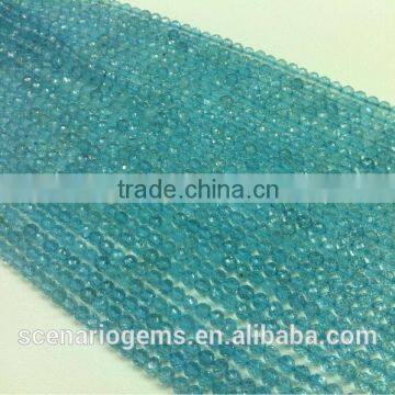 #CAZZ Natural Multi Semi-Precious Faceted Ball Loose Gemstone Beads Aquamarine