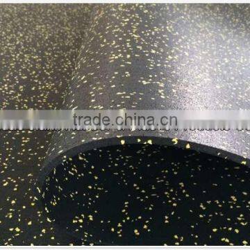 Reclaim badminton court rubber flooring speckled rubber gym flooring