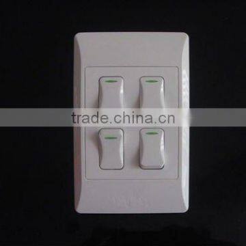 South Africa 4gang wall light push button switch