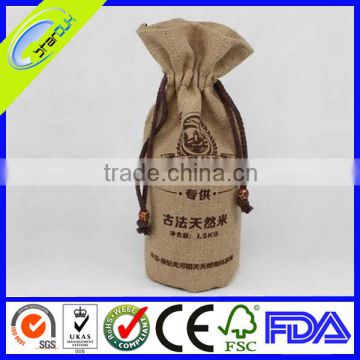 2016 high quality promotional jute drawstring bag for coffee