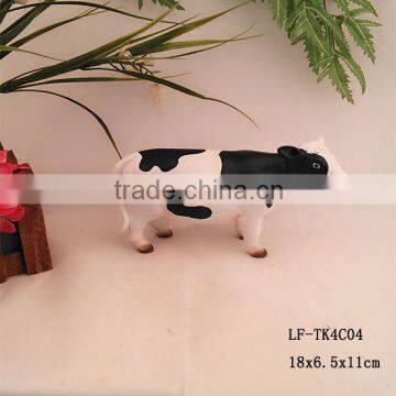 Polyresin funny holstein cow statue garden for sale