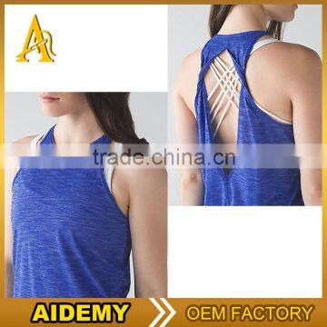 Wholesale women fitness apparel breathable gym wear body fit clothing sexy design tank top
