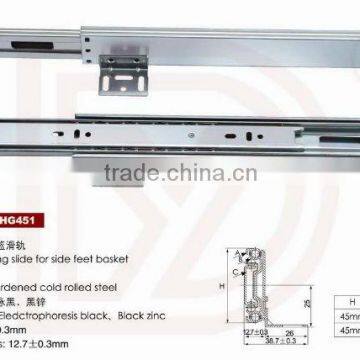 45mm ball bearing slide for side feet basket