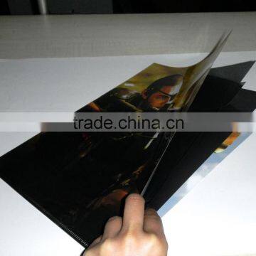 Customized L shape A4 pp folder , PP Folder with 3 Insertions plastic folders