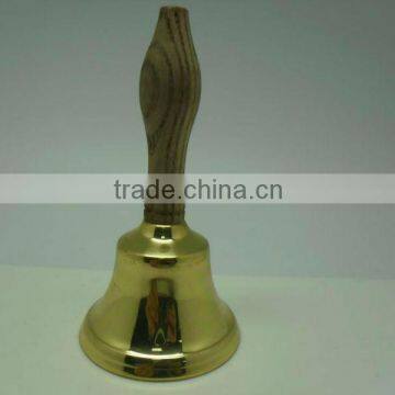 brass bell with wooden handle for celebration/reception A12-H01-B (A560)