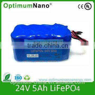 Lifepo4 rechargeable power tool battery pack 24v 5ah