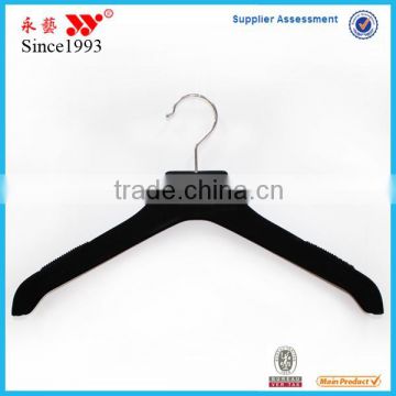 custom logo black velvet clothes coat hangers wholesale