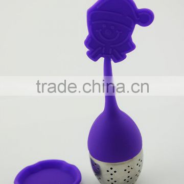 silicone tea ball Stainless steel tea strainer silicone bpa free