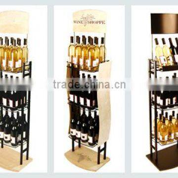 3 Layers Wine Tower Bottle Retail Display Shelving