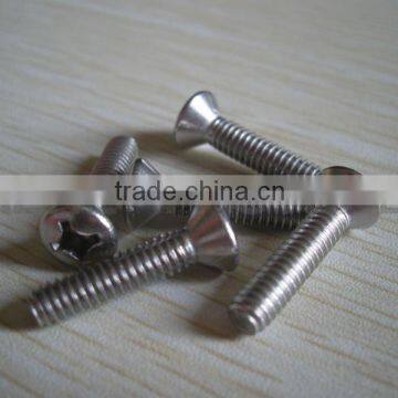 steel Oval flat head machine screw