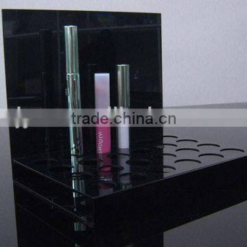 custom acrylic black makeup display stand