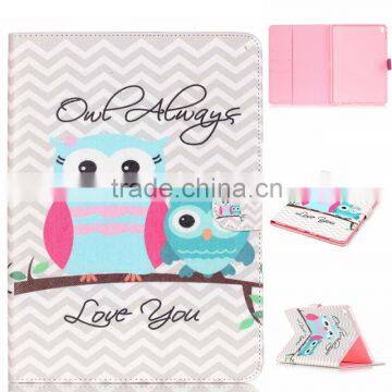 Leather case for ipad pro, for iPad pro 9.7 custom printing leather folio case cover with stand holder