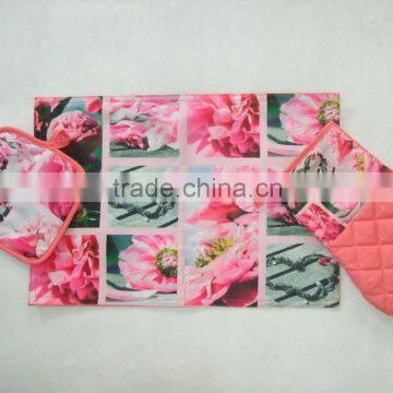 30x45cm Customized Valentine's Day Quilted Fruit Photo Printing Placemat or Table Mat