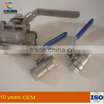 316 stainless steel high pressure 1pc/2pc ball valve