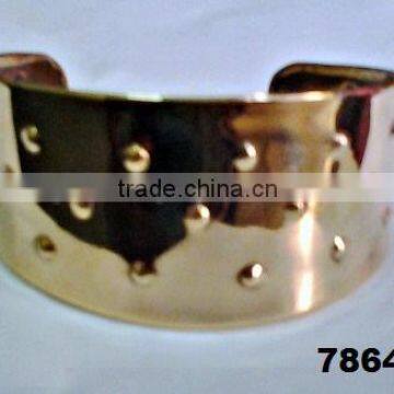 Indian Brass Metal Fashion Bangle Bracelet Cuff Mirror Polish