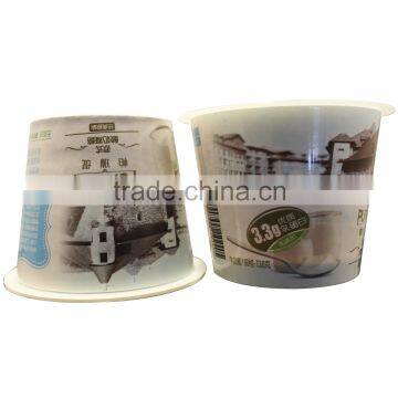 Hot selling container for promotion/ad take away reusable ice cream bowl with lid by flexo/ offset printing Chinese factory