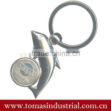 Guangzhou hot sales promotional dolphin shape keychains