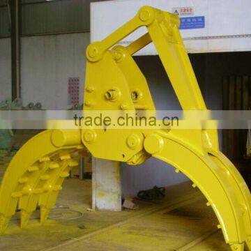 Customized PC300CSE-7 Excavator Log Grapple, PC300 Wearable Log Fork for sale