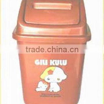 plastic 20L swing cover dustbin injection mould