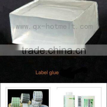 Colorless hot melt glue for label sticking with good viscoisty