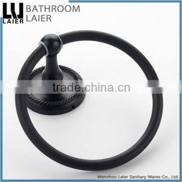 Customized Bathroom Designs Zinc Alloy ORB Finishing Bathroom Accessories Wall Mounted Towel Ring photo-4