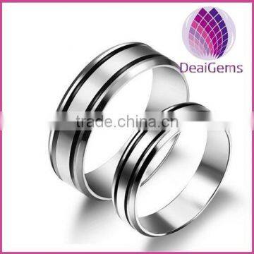 2015 new style 5-7mm wide stainless steel couple ring