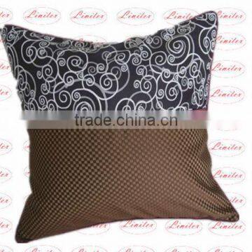 Polyester cotton blended jacquard back cushion super soft decorative back cushion sofa cushion with pipe