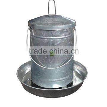 Galvanized metal poultry chicken feeders and waterers