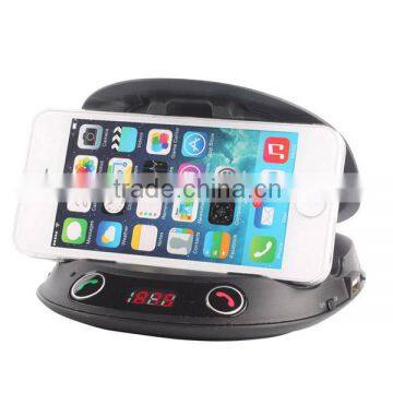 car bluetooth Speakerphone FM Transmitter with USB Car Charger Phone Holder