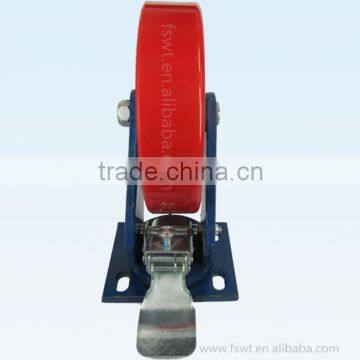 10 Inch PU Swivel Hardware Heavy Duty Caster With Brake photo-2