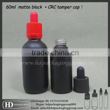 glass factory in china matte black e liquid bottle 2oz eliquid matt black glass bottle with glass pipette