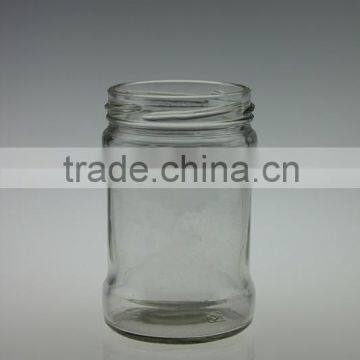 8OZ 220ML CLEAR GLASS JARS FOR FOOD WITH BLACK LID