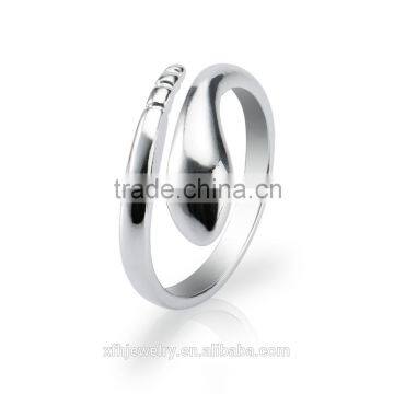 Women's Adjustable Ring Fashion Plain Ring 925 Sterling Silver Ring snake ring